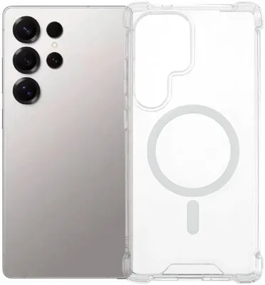 Image de Étui MagSafe pour Samsung Galaxy S25 Ultra - Coque arrière Phonesta Shockproof - Transparent
