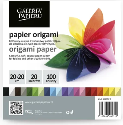 Immagine prodotto di Galeria Papieru carta origami colorata 20x20cm, 100 pezzi