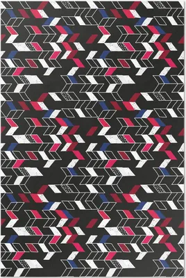 Produktbild von Modernes Design mit modischem geometrischem Muster – Vinylteppich – 100x150 cm – Indoor Teppich – Flur – Pflegeleicht – Modern