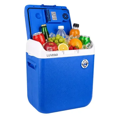 Produktbild von Luvego Elektrische Kühlbox 30L - Kühlbox 12V/230V - Tragbare Kühlbox Für Auto, Camping, Wohnwagen & Urlaub