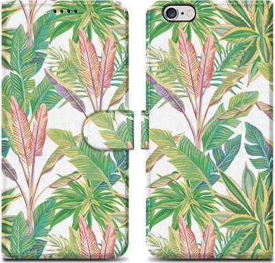 Produktbild von Cadorabo Schutzhülle für Apple iPhone 6 / 6S Hülle Design Grüner Regenwald No.8 Handyhülle Schutzhülle Etui Magnetisch