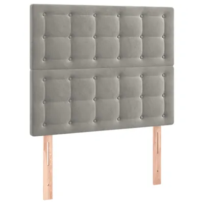 Produktbild von Kopfteil Hellgrau 80x5x118/128 cm Samt