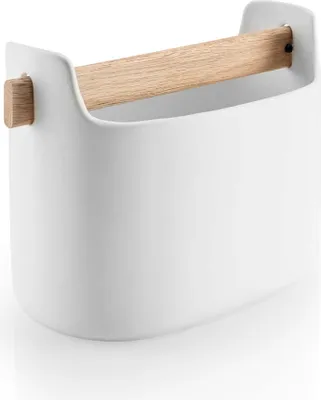 Produktbild von Eva Solo Toolbox, Aufbewahrungsbehälter, Aufbewahrungsbox, Kaffeedose, Zuckerdose, Eiche/Keramik, Weiß, H 15 cm, 530638