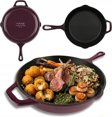 Obrázek produktu pro Smaltovaná litinová pánev 26 cm HAGE lilek