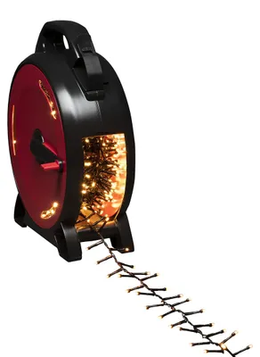 LED-Lichterkette, 1000 amber Dioden, 30V, IP44, schwarz