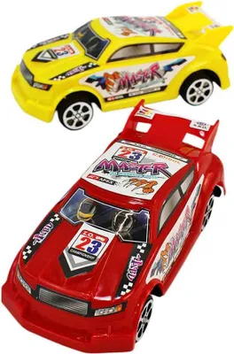 Produktbild von Roter und gelber Rennwagen als Spielzeug - ca. 14 cm