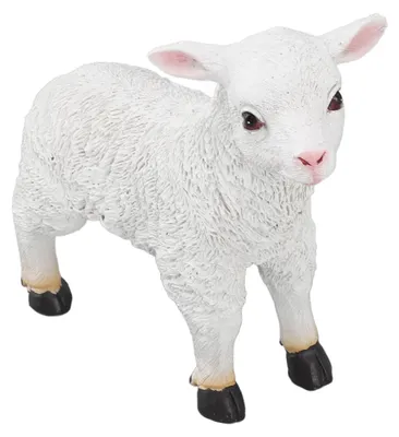 Schafstandfigur aus Harz, lebensecht, 1 Stück, stehend
