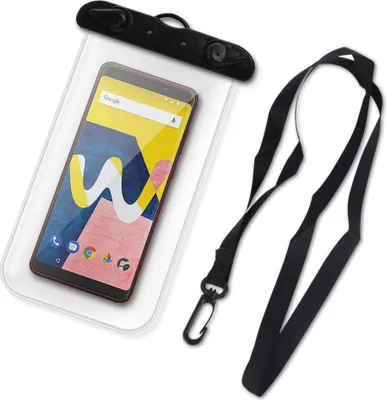 Produktbild von Wasserdichte Handy Tasche Wiko Smartphone Schutz Hülle Wasserfest Cover Strand Farben:Transparent;Smartphone:Wiko View 2