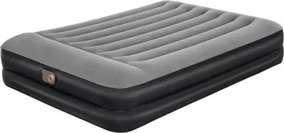 Image de Matelas pneumatique électrique avec pompe intégrée – Matelas pneumatique à gonflage rapide – Matelas de voyage confortable – Adapté à une utilisation en intérieur et en extérieur – Idéal pour les invités, le camping et les vacances – Matelas pneumatique à deux couches – Rangement compact