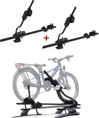 Produktbild von 2x Farad Fahrradträger bis 25 kg ABE P-Style Dachfahrradträger EBike FatBike Schwarz