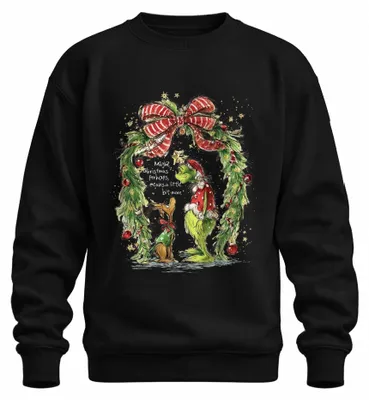 Obrázek produktu pro Grinch – Možná Vánoce znamenají něco víc – vtipné uniové mikiny, černé, velikost XL