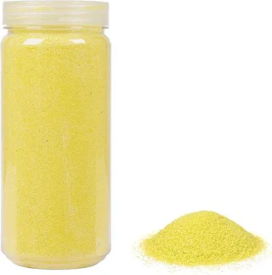 Productafbeelding van Famanu decoratief zand, fijne korrelgrootte 0,1-0,5 mm - geel, 750 gram