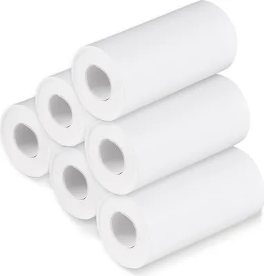 Produktbild von Thermopapierrolle 57 x 30 mm Druckpapier fuer Etikettendrucker Kinder Sofortbildkamera Nachfuelldruckpapier, Packung mit 6 Rollen