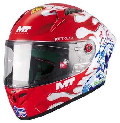 Zdjęcie produktu dla Kask Mt Helmets Kre+ S Yamanaka 2025, kask integralny, kolor czerwony, rozmiar XL