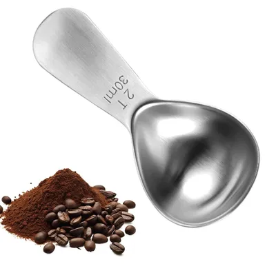 Image de Dosette pour café - En acier inoxydable 18/8 - Pour mesurer la quantité de café - Couleur argentée