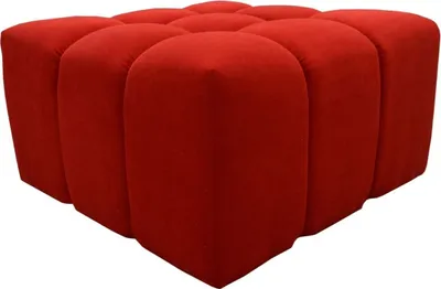 Produktbild von Casa Padrino Luxus Hocker / Sitzhocker Rot 90 x 90 x H. 50 cm - Wohnzimmermöbel