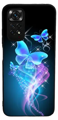 Produktbild von TPU Silikon Hülle für Xiaomi Redmi Note 11 / 11S Handy Cover Case Schutzhülle Handyhülle Bumper MOTIV 286 Schmetterling Sterne