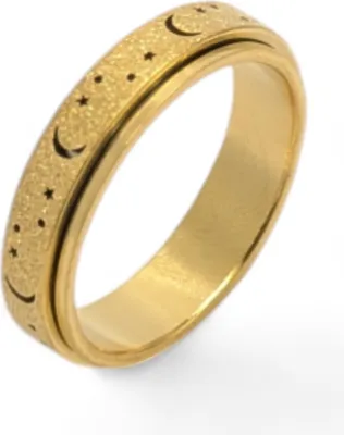 Obrázek produktu pro Antistresový prsten Mond Sterne Anxiety Ring US 5 Gold