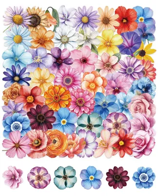 50 florale Goldfolien-Aufkleber, Scrapbook-Zubehör, 4–6 cm