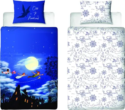 Obrázek produktu pro Peter Pan - oboustranné ložní prádlo TC111 (jednolůžko) (modrá/černá/bílá)