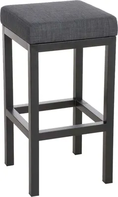 Obrázek produktu pro Barová židle Taylor 85 cm - látka, kovové nohy černé - Tmavě šedá