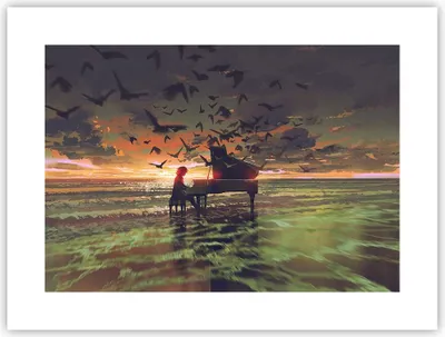 Produktbild von Poster - Poster ohne Rahmen - Klaviermusik - 40x30 cm - Wand Bild - Wanddeko - Wandbilder - Kunstposter - Wandposter - Bilder - Kunstdruck - Wanddekoration - Wandbild - P2XAA40x30-3911
