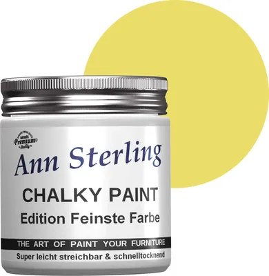 Produktbild von Ann Sterling Kreidefarbe Shabby Chic Farbe: 250ml. Lack Chalky Paint - Giallo