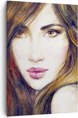 Produktbild von Bild auf Leinwand - Leinwandbild - Einteilig - Frau Gesicht Lippen - 70x100cm - Wand Bild - Wanddeko - Wandbilder - Leinwanddruck - Wanddekoration - Leinwand bilder - Wandbild - PA70x100-3986