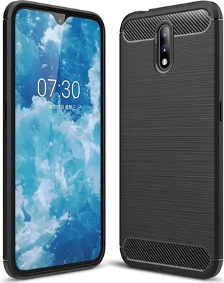 Image de Cazy Robuste Coque en Silicone Compatible avec Nokia 2.3 - Noir