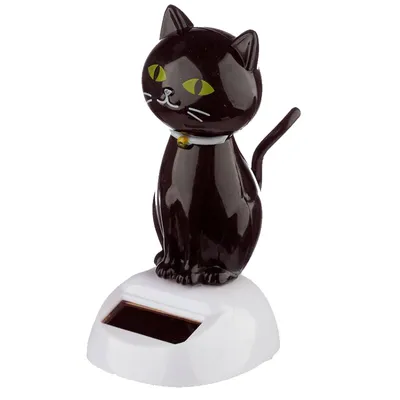 Produktbild von Solar-Wackelfigur Schwarze Katze