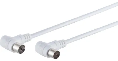 Image de Câble d'antenne coaxial Conexion, 1,5 m, blanc, connecteur IEC