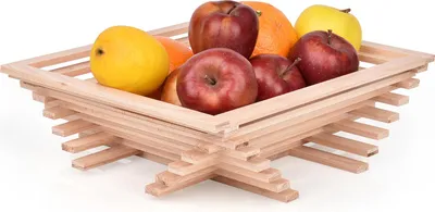 Obrázek produktu pro Metrie | Mísa na ovoce z dřevěných lamelek k dotvoření | Přírodní