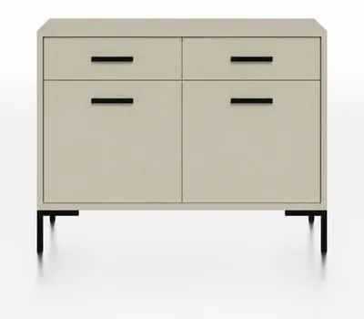 Zdjęcie produktu dla Komoda SIMPLE 2 szafki 2 szuflady – Kaszmir | 101x85x40 cm