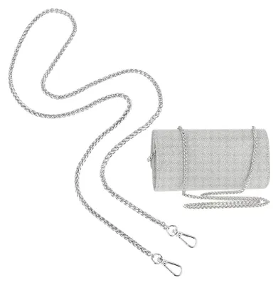 Produktbild von Handtasche Kette, 120cm Tasche Kette Metall Schulterriemen DIY Trageriemen Ersatz Taschenkette Schulterriemen für DIY Tasche Handtaschenketten Umhängetasche Handtasche Ersatzkette(Silber)