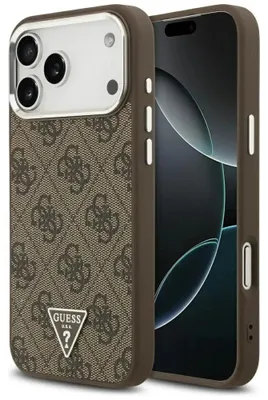 Zdjęcie produktu dla Etui Guess 4G Triangle Logo Magsafe Na Iphone 17 Pro Max - Brązowe