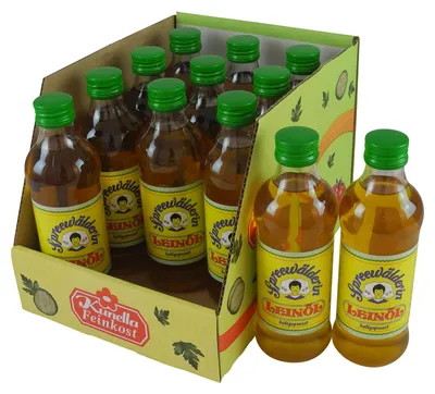 Produktbild von Spreewälderin Leinöl, kaltgepresst von Kunella Feinkost - 12er Set (12 Flaschen à 250 ml)
