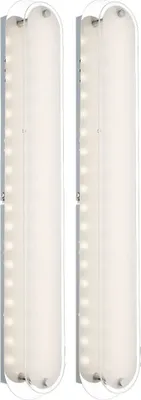 Produktbild von 2er Set LED Wandleuchte, Glas satiniert, Chrom, L 47 cm