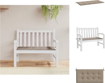Produktbild von vidaXL Gartenbank-Auflage Taupe 100x50x3 cm Oxford-Gewebe -  Sitzpolster