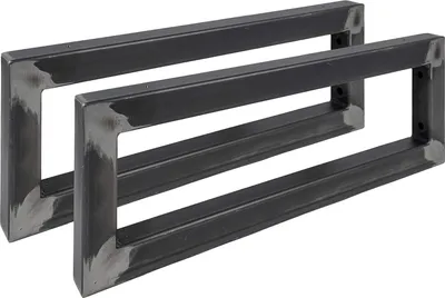 Immagine prodotto di Natural Goods Berlin supporto a parete RECHTECK, supporto per mensola, supporto a parete, lavabi, supporto per mensola, industriale, profondità 400 mm, 2 pezzi
