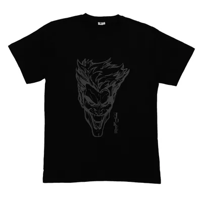 Produktbild von DC Comics Batman T-Shirt für Herren - The Joker Männer Oberteil Shirt kurzärmlig Rundhalsausschnitt Schwarz XL