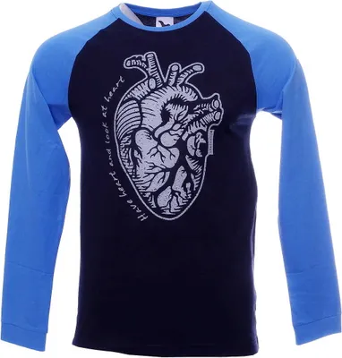 Immagine prodotto di Maglietta a maniche lunghe Anatomical Heart blu navy - XXL