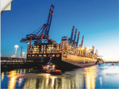 Produktbild von ARTland Wandbild, selbstklebend Hamburg Hafen Größe: 60x45 cm