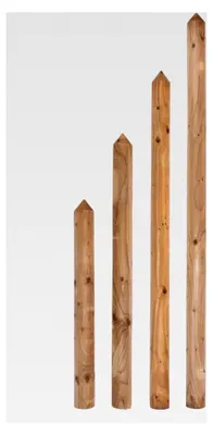 Produktbild von Zaunlatte Typ D gespitzt aus imprägniertem Kiefernholz Ø40 mm Höhe 80 cm