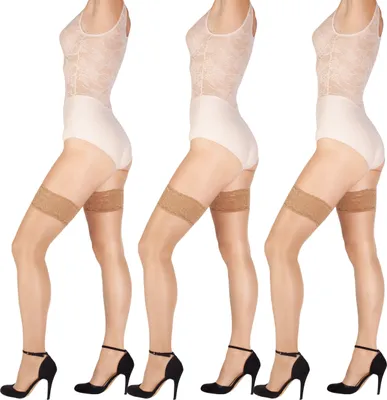 Produktbild von Giulia halterlose Strümpfe Emotion 20 Den (3er Set) Honey XS/S