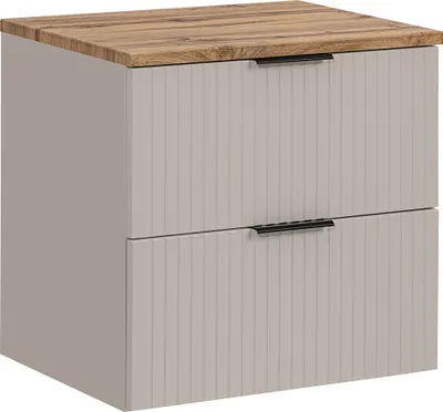 Produktbild von Waschtischunterschrank 60cm, in kaschmir und Eiche, ADELAIDE-56-CASHMERE