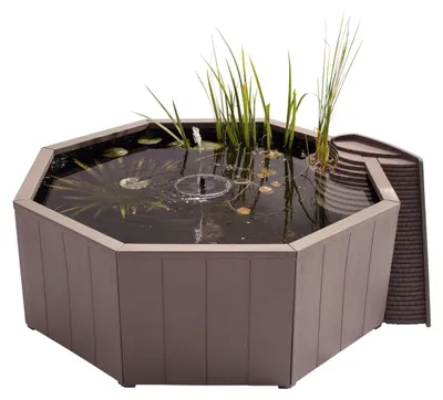Productafbeelding van Vijver - Zonne-fonteinpomp - Wildladder - 95 x 95 x 35,5 cm - Vogellandingsplatform