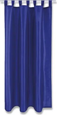 Produktbild von Gardine Alessia blickdicht mit Schlaufen, Maße: 140x145cm, Farbe: Blau