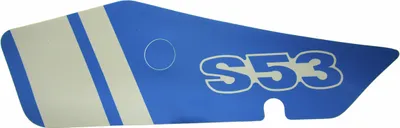 Produktbild von Klebefolie für Seitendeckel, links, Blau/Weiß - Simson S53N