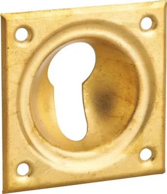 Image de Entrée à cuvette trou de cylindre, 60x60mm, laiton - THIRARD