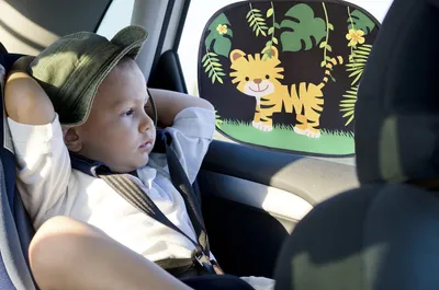 4 Stück Auto-Sonnenschutz Mit Saugnapf – 44 X 36 Cm, UV-Schutz – Für Seitenfenster Von Baby & Kind